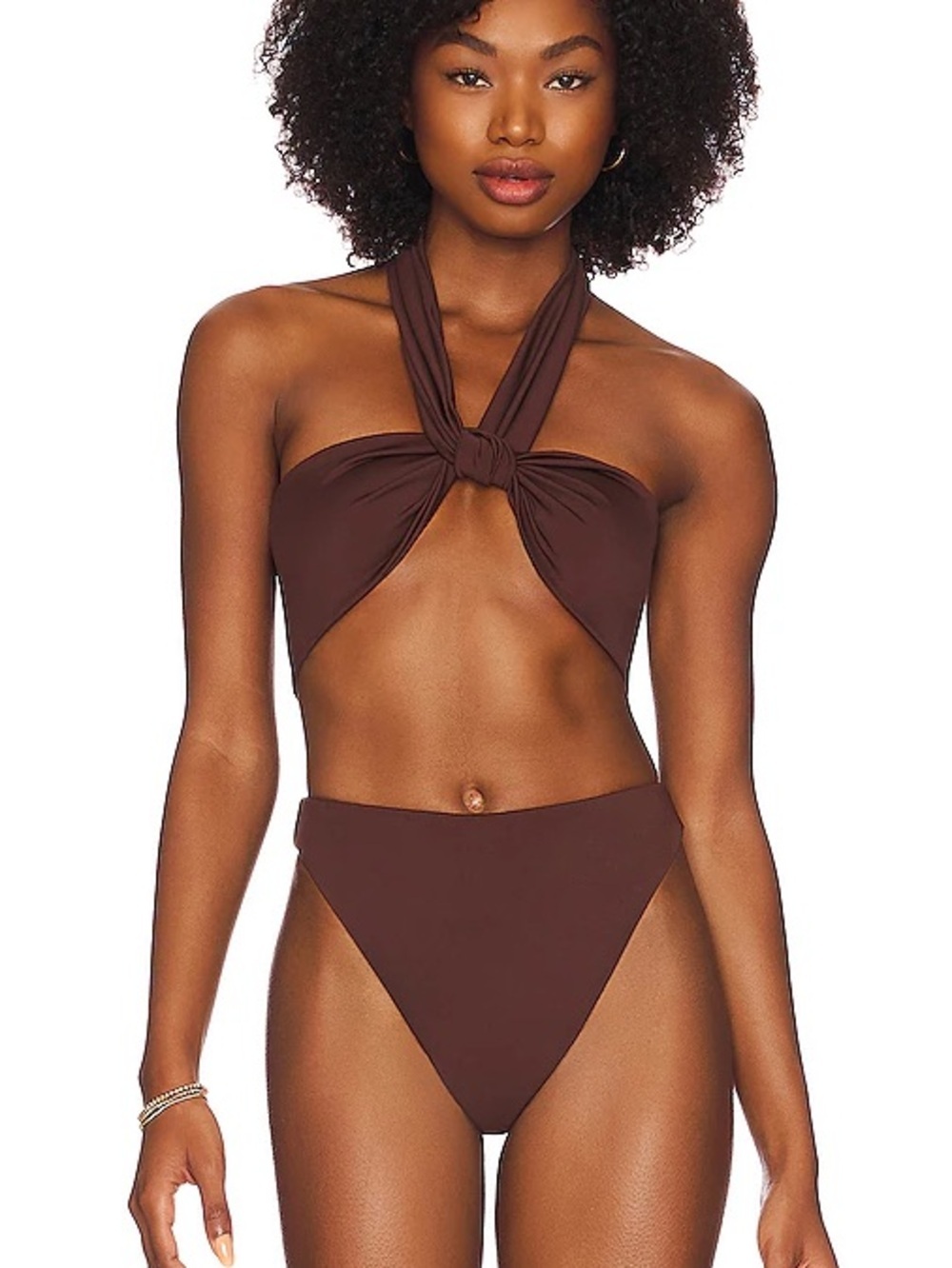 Aexae Wrap Bikini Top in Sizes S, M, & L NWT Brown